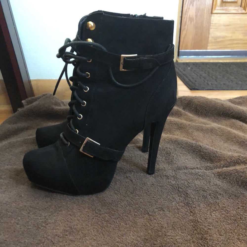 Black Suede Booties